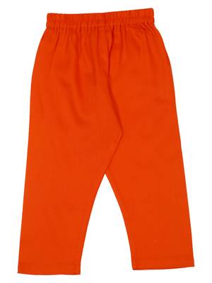 Saka designs emberoidered cotton kurta pajama set for boys - turquoise blue & orange 5