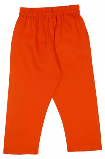 Saka designs emberoidered cotton kurta pajama set for boys - turquoise blue & orange