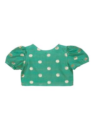 Saka designs girl's maxi gown jacket and a pouch - orange & green 4
