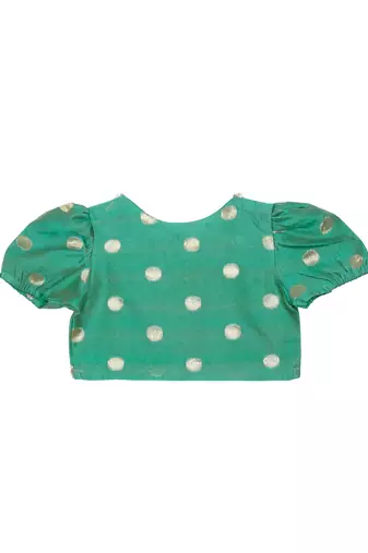Saka designs girl's maxi gown jacket and a pouch - orange & green