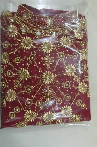 Grand Red Kaftan Gown with Handcrafted Gold Embroidery | Luxury Wedding & Event Wear