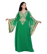 Green Hand Embroidered Dress