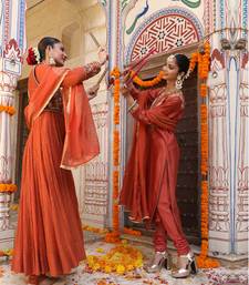 Sahiba Brick Rust Silk Suit Set