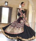 Masha Lehenga Set in Black with Zardosi Handwork