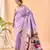 Lavender Paithani style silk Bland zari weaving border & Pallu Saree with Blouse