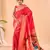Red Paithani style silk Bland zari weaving border & Pallu Saree with Blouse