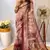 PInk Kalamkari Print style cotton Bland Treaditional Pallu saree with Blouse