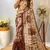 Cream Kalamkari Print style cotton Bland Treaditional Pallu saree with Blouse