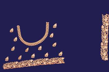 Women'S Navy Blue Zari Embroidered Satin Saree With Unstitch Blouse Piece 5