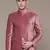 pink velvet slim-fit bandhgala jodhpuri blazer with silver shine threads