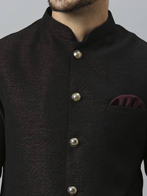 gold maroon nehru jacket 5