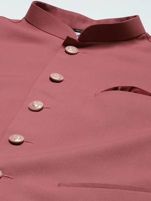 pink solid nehru jacket 2