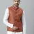 rust solid nehru jacket