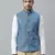 blue solid nehru jacket