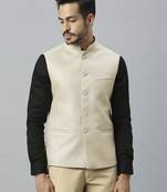 cream solid nehru jacket