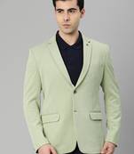 Men's pista single-breasted regular fit blazer in premium knitted fabric with lapel pin