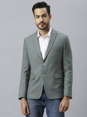 Grey double-breasted regular fit blazer 2