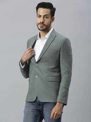 Grey double-breasted regular fit blazer 3