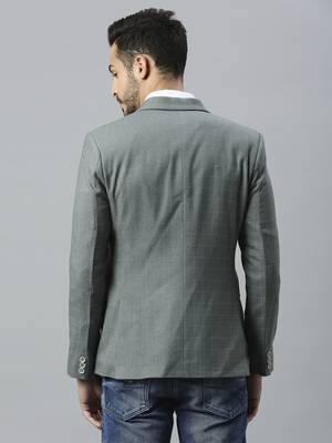 Grey double-breasted regular fit blazer 5