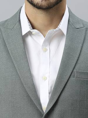 Grey double-breasted regular fit blazer 6