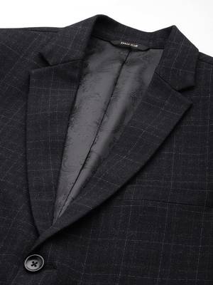 single-breasted slim-fit space Blue blazer 2