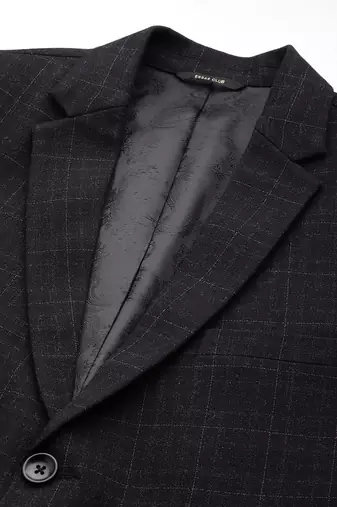 single-breasted slim-fit space Blue blazer