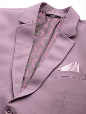 single-breasted slim-fit lavender formal blazer with floating canvas technology 2