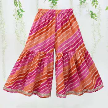Multi color printed muslin angrakha style anarkali with sharara 4