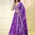 Incredible Purple Sequins Embroidered Organza Designer Indian Floral Lehenga Dress