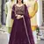 Violet georgette embroidered anarkali suit