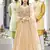 Light orange georgette embroidered anarkali suit