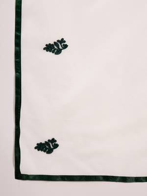 green lucknowi chikankari rayon straight kurta pant set with chanderi dupatta 7