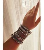 Indian bangle set hand kada silver plated hand kada bracelet