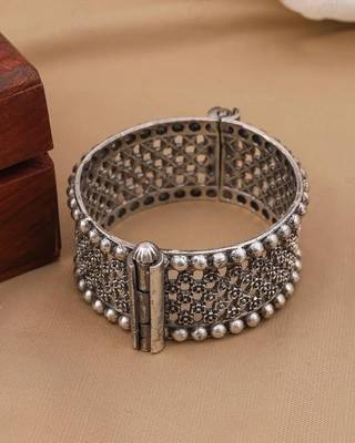 Indian bangle set hand kada silver plated hand kada bracelet 3