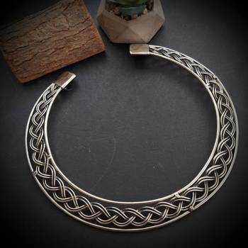 Silver choker necklace collar hasuli necklace 2