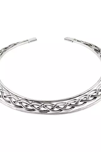 Silver choker necklace collar hasuli necklace