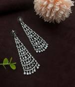 American diamond earrings partywear indian jewelry pink