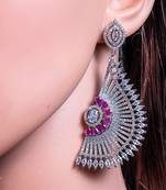 American diamond pink earrings