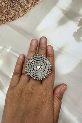 Indian german silver ring