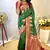Bottle Green Designer Kanchipuram Silk And Zari Weaving Saree With Blouse For Women