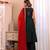 Women bottel green kurta set with red dupatta