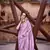 Lavender sattin silk blend with zari weaving saree with blouse