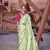 Green sattin silk blend with zari weaving saree with blouse
