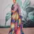 Purple sattin silk blend with zari weaving saree with blouse