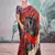Maroon sattin silk blend with zari weaving saree with blouse