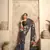 Black soft sattin silk blend with zari weaving saree with blouse