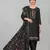 Black georgette embroidered kurta set dupatta