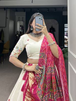 Women's Wedding Khadi Cotton Lehenga Choli For Set 2