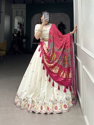 Women's Wedding Khadi Cotton Lehenga Choli For Set 3