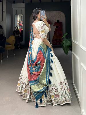 Women's Wedding Khadi Cotton Lehenga Choli For Set 4